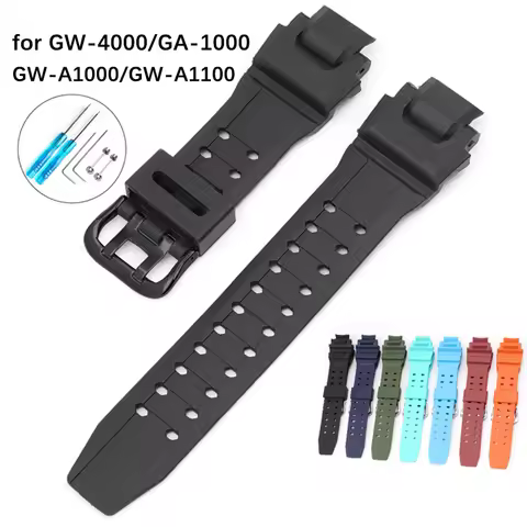 Rubber Watch Strap for Casio G-SHOCK GA-1000 GA-1100 GW-4000 G-1400 Men Sport Waterproof Resin Repla