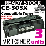 3x HP CE505X 05X High Yield Compatible Toner LaserJet P2055d P2055dn P2055x