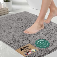 GORILLAGRIPBathRugMatforBathroom,AbsorbentChenille,2417Gray VILX