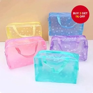 5pcs Transparent Toiletry Packaging Travel Cosmetic Bag Waterproof Travel Bag Toiletry Bag Portable 