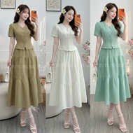 TuTu Store Long Polka Dot Top and Skirt SET Code SAS666VS666