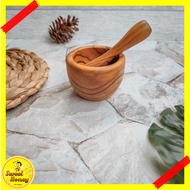 Mini Teak Wood Mortar and Pestle