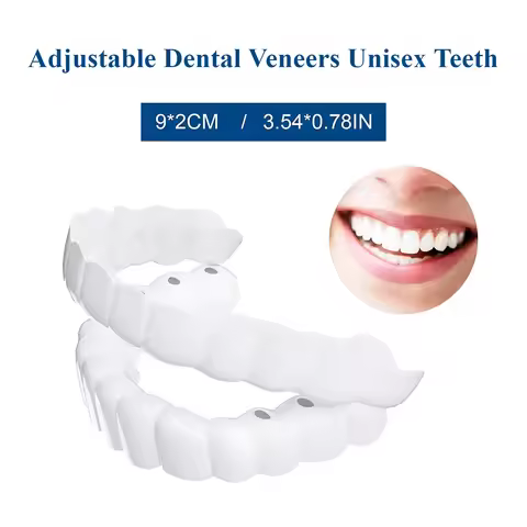 1Pair Adjustable Dental Veneers Unisex Teeth Veneer for Men and Women Teeth Cover Fake Tooth Instant