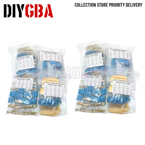 1/4W 1/2W 1W 2W 3W Resistance 1% 150PCS 300PCS 30Kinds Each 5/10PCS Metal Film Resistor Assortment d