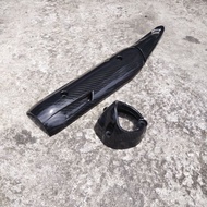 Y15ZR COVER  EXHAUST MUFFLER COVER SET BLACK / CARBON YAMAHA Y15ZR YSUKU Y15 Y16ZR