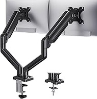 HUANUO Dual Monitor Mount for 2 Monitors up to 32 inches, Each Arm Holds Max 22lbs, Dual Monitor Sta