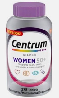 善存女士Centrum275粒pills2023年綜合維他命50+ Silver Women multivitamins