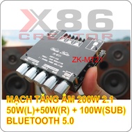 MẠCH TĂNG ÂM ZK-MT21 CÔNG SUẤT 200W 2.1 KÊNH - 50W(L)+50W(R)+100W(S) BLUETOOTH 5.0 X86
