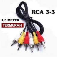RCA CABLE 3-3, RCA AV AUDIO VIDEO 3.5 MM METER RCA TO RCA CABLE 3