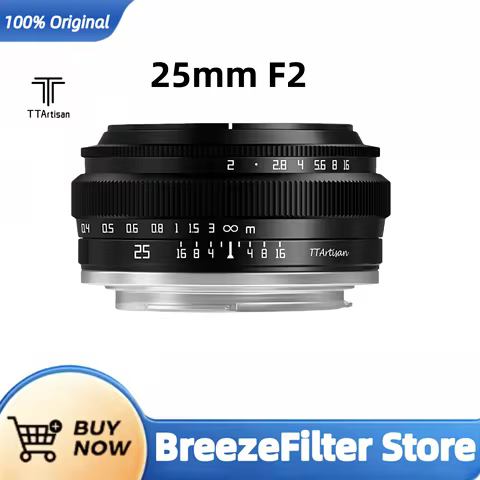 TTArtisan 25mm F2 APS-C MF Portrait Photography Camera Lens for Sony A6000 A7RIII A7S Fuji XT30 XT-1