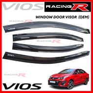 All New Vios 2019 to 2025 Prime OEM / INJECTION TYPE Window Door Rain Visor Black / Blacknet 2019 20