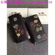 台灣特價COACH 55675 55953美國正品素面馬車logo 花卉設計