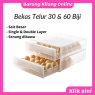 READYSTOCK🔥 BEKAS TELUR AYAM 30 BIJI BEKAS TELUR PLASTIK RAK TELUR AYAM KOTAK TELUR AYAM EGG DRAWER 