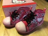 【米倉】二手童鞋台灣製「Hello Kitty」女童/幼童運動鞋/中小童帆布鞋/高筒鞋