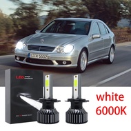 For Mercedes-Benz W211 W203 W204 W124 W201 AMG W202 W212 W220 W205 (Head Lamp) - Front LED Headlight Auto Headlamp Lamp Light 6000K white set of 2