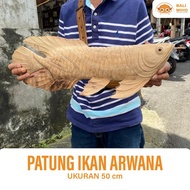 TERBARU Patung Ikan Arwana 50 cm - Pajangan Ikan Arwana - Patung Ikan