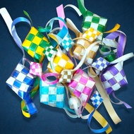 Ketupat Hari Raya Hiasan Saiz Besar 20cm PP Ribbon Fancy Ribbon