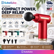 FOOKSUNG Mini Massage Gun 6-Speed 4 Heads - RED - Red