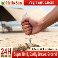 【Free Protective Case ️】20CM Tent Peg Set Pancang Tapak Berkhemah Pancang Tanah Flysheet Peg Camping