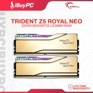 G.Skill Trident Z5 Royal Neo Gold DDR5 96GB (48GB x2) 6000MHz CL28 Gaming RAM (F5-6000J2836F48GX2-TR