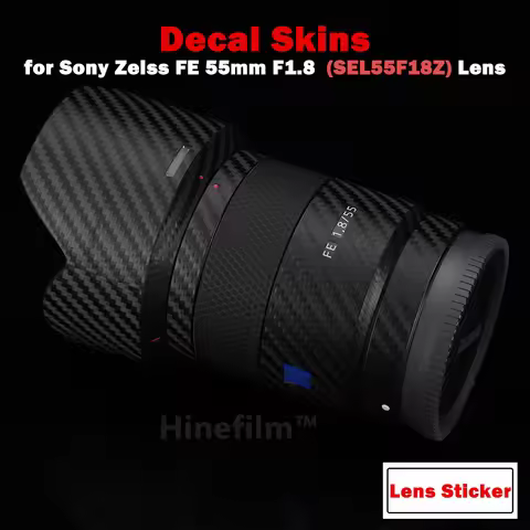 For FE55 1.8 / 55mm 1.8 Lens Stickers Decal Skin Wrap for Sony Zeiss FE 55mm F1.8 ( SEL55F18Z ) Lens