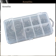 <koreachic> 75Pcs 8 Sizes Fishing Rod Guide Line Kit Straight Single Foot Rings Repair Eyes