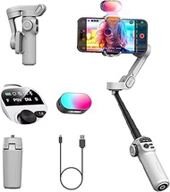 AOCHUAN Smart X2 3-Axis Gimbal Stabilizer for Smartphone with Adjustable RGB Fill Light, Built-in 20