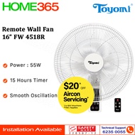 Toyomi Remote Wall Fan 16" FW 4518R
