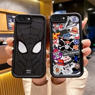 Casing iPhone 7 Plus Casing iPhone 8 Plus Case ONE PIECE Spider Man Cartoon Patterned Cool Boy Soft Silicone Thickened Phone Case TYJGS