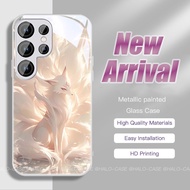 Case For Samsung Galaxy S25Ultra S24Ultra S23 Ultra S23FE S22Ultra A55 A54 A53 A52 Glass Back Soft F