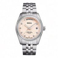 Doxa D131SRO Men's Stainless Steel Case Champagne Gold Dial Automatic Mechanical Dual Calendar Displ