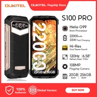 DOOGEE S100 PRO ponsel Android 12 telepon genggam 22000mAh 20GB + 256GB 4G 120Hz lampu Kemah 130LM kamera tinggi ganda 108MP Tri kamera modus malam NFC OTG kasar