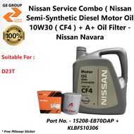 Nissan Service Combo ( Nissan Semi-Synthetic Diesel Motor Oil CF4 6L + A+ Oil Filter ) - Nissan Nava