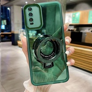 เคสสำหรับ Vivo Y100 T3 Y200E 4G 5G 2024ใสพร้อมแหวนยึดแป้งกากเพชรสำหรับ VivoY100 Y 100 VivoY200E Y 20