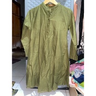 HIJAU KEMEJA Army green tunic shirt Ld 90cm P 90cm