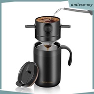 [AmlesoMY] Pour Over Coffee Maker Set Keeps Beverages Hot And Cold Versatile Portable Drip Brewer Se
