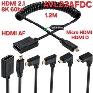 AVPRO AVL23AFDC 8K 60Hz HDMI 2.1 F to Micro HDMI Cable OD4mm EXTENSION COILED