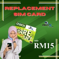 Onexox Simcard Replacement Xox Sim Card ( For Lost / Broken Sim Card )
