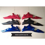 UNDERCOWL SAMPAN R15 R15V3 V3 YAMAHA BLUE BLACK RED YELLOW MATT CARBON MONSTER COVER SET KAKI