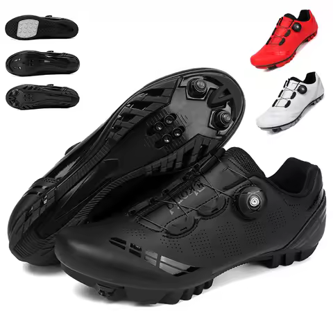 Unisex Cycling Shoes Speed Competitive Cycling Shoes SPD Road Bike Lock Shoes Breathable MTB Mountai
