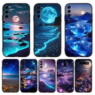for Samsung A07 A17 A56 A36 A26 S25 Fe Edge Plus Ultra Night sky, stars, moon, seaside CASING 5Y17 B