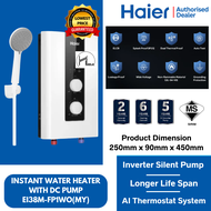 Haier DC Inverter Silent Pump Water Heater 3800W with Rain Shower / EI38M-FP1S / EI38E-FP3B / EI38M-