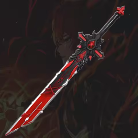 Game Genshin Impact Sword Weapon Diluc Ragnvindr The End Of The Wolf Sword Cosplay Safety PU 1:1 Mod