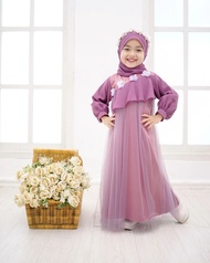 Azura Dress Muslim Anak Perempuan Terlaris Shakila Mix Tile Usia 2-14 Tahun Baju Gaun Pesta Anak