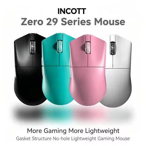 Incott 029 PRO 8K PAW3950 Tri-Mode Wireless Gaming Mouse 34g Ultra Lightweight 26000DPI Ergonomic RG