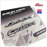 Custom 3D Embossed CB150R Acrylic Emblem - CB 150 R Motorcycle Variation Stickers (2pcs) CB150R Acce