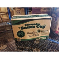 1000pcs Disposable Sauce Cups 2oz/3oz Hinged Lid Food Container Bulk