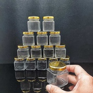Hũ Thủy Tinh Vuông 50ML (combo 30 cái) mẫu vuông nắp thiếc vàng – Lọ Thủy Tinh Nhỏ - Hũ Đựng Yến Chư