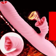 Alat Bantu Seks Vibrator Wanita Dildo hangat maju mundur licking