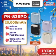 Pineng PN-836PD Built-In Cable 22.5W 20000mAh Fast Charge Powerbank